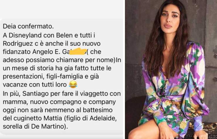 Belen Rodriguez, le voci sul viaggio con il nuovo fidanzato