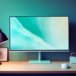 monitor con sfondo verde